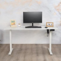 Bureau électrique commercial réglable en hauteur pour le gaming et l'e-sport, table de jeu PC moderne avec cadre métallique durable en fer, DIY