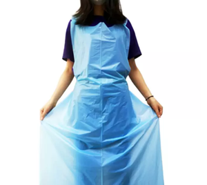 Blanc en plastique PE tablier de cuisine Polyéthylène CPE Jetable PE Tablier à manches longues pour hommes femmes adultes fournisseurs médicaux - Product Image 3