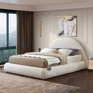 <span class=keywords><strong>Letto</strong></span> Moderno Personalizzato in PU con Piattaforma, Struttura Galleggiante Queen Size con <span class=keywords><strong>Testiera</strong></span> Contenitore e Luce Notturna a Sensore Tattile - Product Image 1
