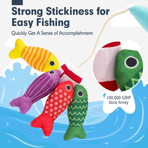 Giocattoli Montessori Gioco di pesca in tessuto con tazze impilabili Giocattoli per la pesca Giocattoli per bambini Piccoli giocattoli per il conteggio dei numeri e l'ordinamento dei colori - Product Image 3