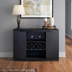Armario de buffet de aparador de madera de estilo moderno europeo personalizado de fábrica, estante de vino de 51,18 pulgadas con almacenamiento personalizado para <span class=keywords><strong>Wine</strong></span> Bar - Product Image 2