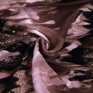 Luxury Abstract Print Long Scarf 180*90cm Satin Feel Gold Foil Detail Women's Shawl Wrap Fashion Autumn Winter Scarf - Product Image 4