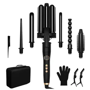 Interchangeable Curling Iron Hair Styling Tools 6 In 1 Curling Iron Set Professional Curling Irons