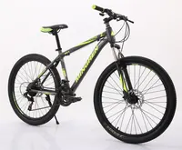 एमटीबी साइकिल डिस्क ब्रेक बाइक सस्ते उच्च कार्बन स्टील mens पहाड़ बाइक मिश्र धातु फ्रेम 21 गति एमटीबी साइकिल 29 '"