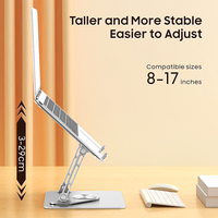 Support pour ordinateur portable en alliage d'aluminium portable à rotation 360°, pliable, réglable en hauteur, nouveau pour iPad, tablette, PC portable