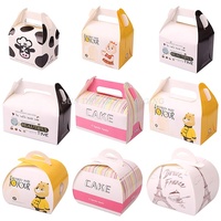 Boîtes d'emballage pour cupcakes imprimées sur mesure avec poignée, boîte d'emballage pour poulet frit, emballage pour restauration rapide