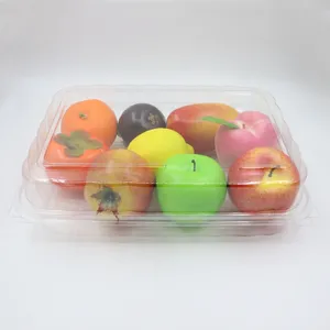 Temizle PET plastik meyve sebze ambalaj kapaklı contian şeffaf kutu