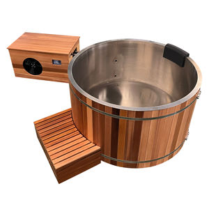 Eisbad aus Kanadischem Zedernholz, Outdoor-Badezuber aus Holz mit Abdeckung, Eisbadewanne zum Verkauf - Product Image 4