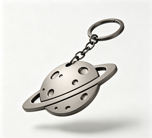 Custom Logo Planet Metal Keychain Hard Enamel Zinc Alloy <b>Keyring</b> Space Theme Promotional Gift - Product Image 3