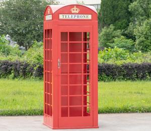 Style européen britannique Antique fer Art rouge cabine téléphonique grand extérieur décoratif Vintage artisanat - Product Image 4