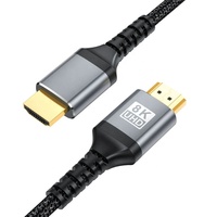 Câble HDMI 2.1 vers HDMI Premium 1M en nylon tressé, compatible 8K/60HZ 4K/240HZ HDR, pour téléviseurs Sony, PS5, Xbox, moniteur de jeu