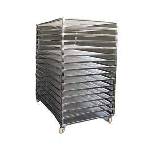 Commercial Food Grade Stainless Steel Multi-Tier Drying Cart Four-Wheel <b>Trolley</b> Rust-Resistant Dehydrating Rack - Product Image 1