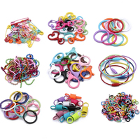 24 styles de fermoir mousqueton crochets chaînes à billes trombone bijoux à bricoler soi-même faisant des résultats fournitures anneaux ouverts en alliage coloré