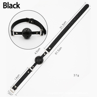 BDSM, sangle en PVC réglable, bâillon à boule respirant, bâillon noir pour la bouche, jouet de bondage pour adultes, jeu de rôle dominant et soumis