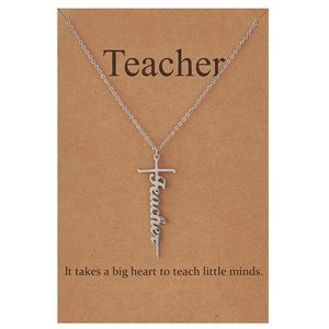 Offre Spéciale acier inoxydable gravé croix collier chaîne <span class=keywords><strong>à</strong></span> maillons <span class=keywords><strong>à</strong></span> la mode avec ton nom bijoux professeur cadeaux de vacances - Product Image 3