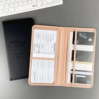Porte-cartes d'immatriculation et d'assurance automobile pour femmes et hommes, en cuir PVC, étui de rangement pour permis de conduire