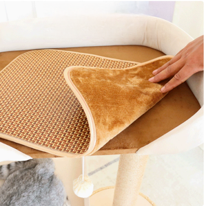 Modern Kedi Ağacı, Doğal <span class=keywords><strong>Sisal</strong></span> Tırmalama Direği ile Uzun Kedi Kulesi, El Yapımı Hasır Kedi Evi ve Üst Tırmanma Platformu, Eğlenceli Asılı Oyuncak - Product Image 2