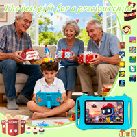 Tablet Anak Android 12 7 Inci Terlaris Baru 2GB+32GB RAM/ROM Kamera Ganda MTK Quad Core 1.2GHz Baterai 3000MAH Wi-Fi 1024x600