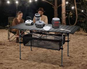Meubles d'extérieur pliables, portables, réglables, table pliante pour le camping et les pique-niques - Product Image 3