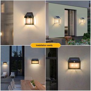 Lámpara Solar Decorativa para Jardín con Sensor de Movimiento, Luz Nocturna COB de Filamento, Sin Cables, para Pared Exterior o Puerta - Product Image 6