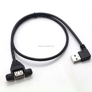 Cable de Extensión USB 2.0 para Montaje en Panel, 1M, PVC, Macho a Hembra, Cable de Datos, Personalización Disponible - Product Image 1