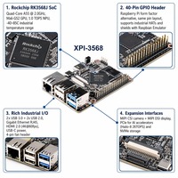 Carte industrielle SBC RK3568 pour l'Edge Computing, compatible Android/Debian/RPi OS, 8 Go DDR, emplacement M.2, fabrication OEM/JDM