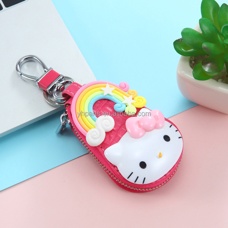 YH Cartoon Pull-Out Car Key Bag | Universal PU Leather Key Holder Case | Guangzhou Yuanhuang Enginee