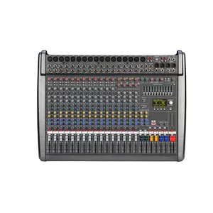 High quality 16 channel dual 99 dsp effects mixer audio mixer with MID input and output