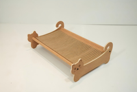 Base de lit pour animaux de compagnie USMILEPET en chêne naturel, lit pour animaux de compagnie personnalisé, lit pour animaux de compagnie respectueux de l'environnement, cadre de lit pour chien pour chiot d'intérieur