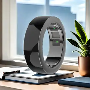 Metabolism Tracker Device Fitness+Ring+Tracker Black Smart Home Motion Sensor Anxiety Rings