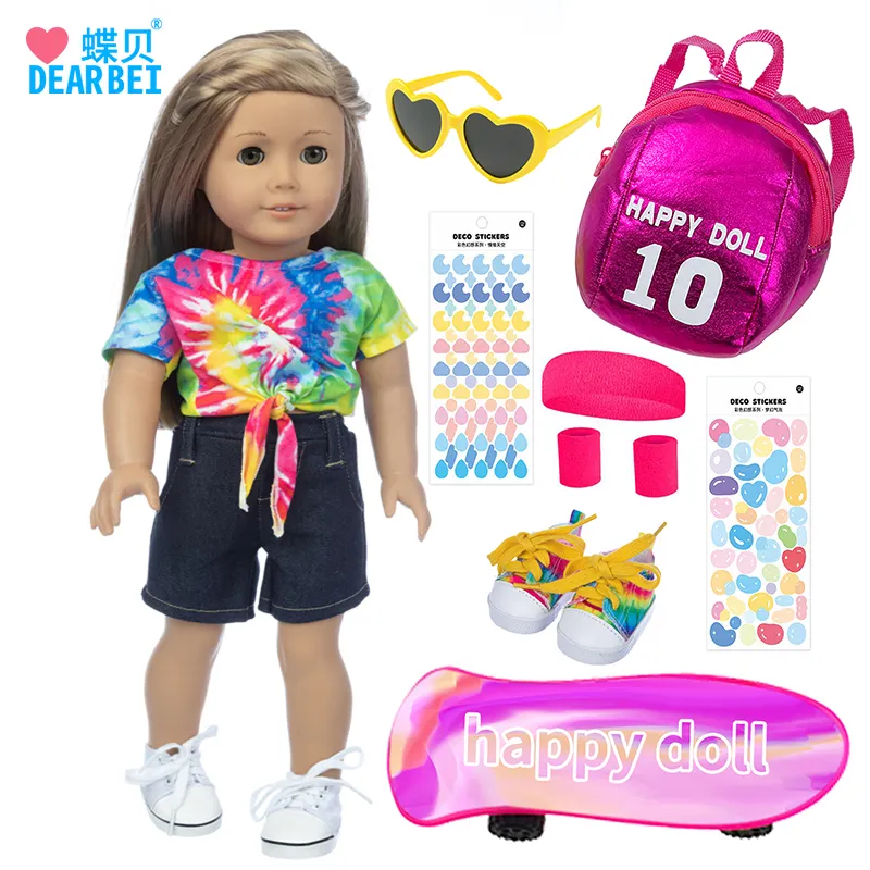 Кукольный домик, американские игрушки для девочек, аксессуары, рюкзаки для скейтборда, одежда, обувь, спортивные костюмы, игровой домик