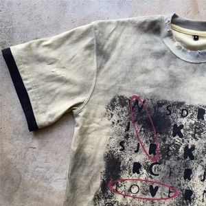 T-shirt à manches courtes pour homme, style streetwear, effet délavé soleil - Product Image 3