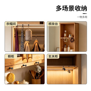 Concealed Retractable Coat Hooks M8 75 Antique Nickel Wall Mounted Minimalist Design For Cloakroom Storage - Product Image 4