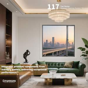 Gran oferta 2025, ventanas de aluminio abatibles de rotura térmica de vidrio Low E para <span class=keywords><strong>casa</strong></span>, ahorro de energía, estilo abierto fijo para Baño - Product Image 6