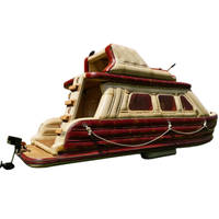 Bateau flottant électrique gonflable personnalisé, en PVC Drop Stitch, grand yacht gonflable à double pont pour activités aquatiques