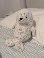 Peluche Super Douce 31 cm Style JC Version Haute UK Galumphous Seal Ultra Douce Esthétique Londonienne avec Base Lestée Anti-Stress Décorative