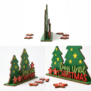 Christmas Countdown <b>Calendar</b> Wooden Tree <b>Advent</b> <b>Calendar</b> Tabletop Holiday Decoration Reusable Home Decor - Product Image 2