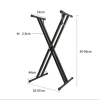 Factory Direct Q-2XC-1 Adjustable Double X Keyboard Stand for Piano - Professional Keyboard Instruments Musical Accessories