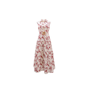 Stampa floreale senza maniche abiti di moda personalizzati all'ingrosso signora elegante spiaggia lunga Maxi abiti Casual estivi larghi - Product Image 3