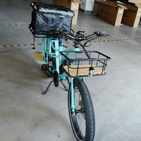 Vélo électrique à assistance au pédalage 48V 500W avec moteur arrière sans balais, batterie lithium 15Ah, cadre en aluminium, vélo cargo, roues 24*3.0, freins à disque hydrauliques