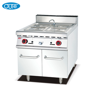 OUTE Equipo de Calentamiento Eficiente con 4 Recipientes, Baño María a <span class=keywords><strong>Gas</strong></span>, Mesa de Baño María Eléctrica Comercial con Gabinete para Restaurante - Product Image 1