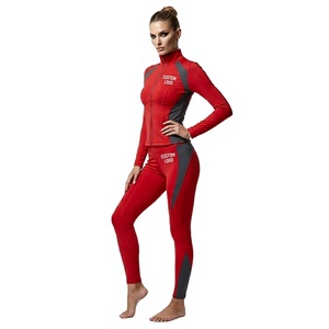 New Design Hot Sale Custom Logo Zip Jacket Legging <b>Set</b> Multi Panel High Waist Leggings Women Compression Gym <b>Set</b> - Product Image 3