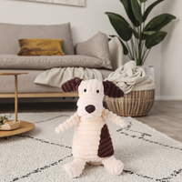 Jouets en peluche colorés en velours côtelé pour animaux de compagnie, en forme de renard et de singe, résistants aux morsures et aux couinements, pour chiens - Vente en gros