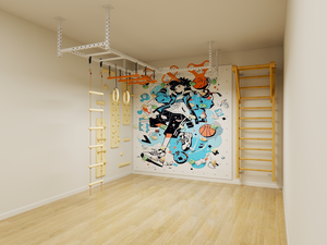 Équipement <span class=keywords><strong>de</strong></span> gymnastique à domicile et parcours d'obstacles Ninja Warrior, aire <span class=keywords><strong>de</strong></span> <span class=keywords><strong>jeux</strong></span> intérieure, parcours <span class=keywords><strong>de</strong></span> gymnastique scolaire, salle <span class=keywords><strong>de</strong></span> sport, entraînement <span class=keywords><strong>de</strong></span> fitness - Product Image 4