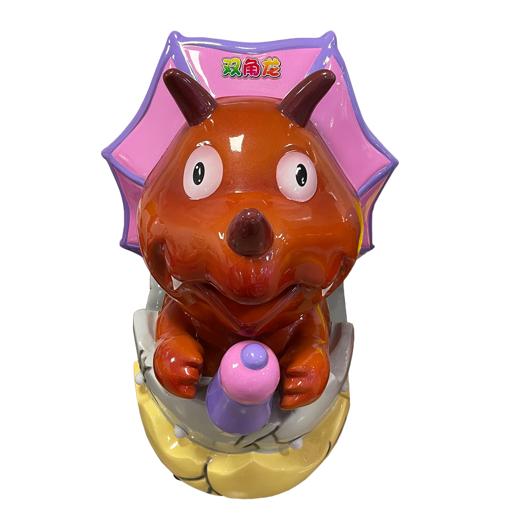 Dinosaur/Double horned/Brown