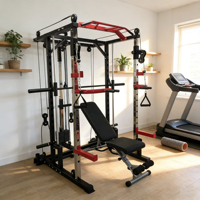 Máquina Smith Multifuncional Comercial y Sistema de Poleas Cruzadas - Rack de Potencia Todo en Uno para Gimnasios Comerciales, Venta al por Mayor