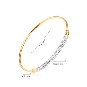 กำไลข้อมือดีไซน์ลูกศรแฟชั่นเหนือกาลเวลา แบรนด์ดัง ขัดเงาสีทอง สแตนเลสสตีล เครื่องประดับงานแต่งงานสำหรับผู้หญิง - Product Image 2