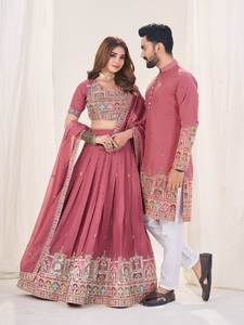 Último Modelo de Conjunto de Lehenga Choli Dupatta de Seda Georgette Pesada para Mujer, Bordado Indio, Ideal para Fiestas, Estilo Cosido, Secado Rápido - Product Image 4