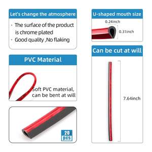 20 pièces de bande décorative pour climatiseur de voiture, imperméable, pliable, sortie d'aération automobile, garniture brillante, accessoires universels pour véhicules - Product Image 5