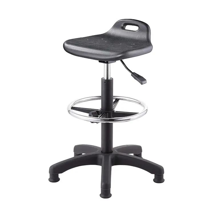 ESD Lab dental adjustable height chair/Chrome finished swivel PU seat clinic dental stool barber lab chairs stools